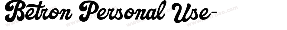 Betron Personal Use字体转换